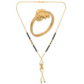 AanyaCentric Gold-plated Mangalsutra & Ring Set - Distacart