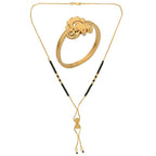 AanyaCentric Gold-plated Mangalsutra & Ring Set - Distacart
