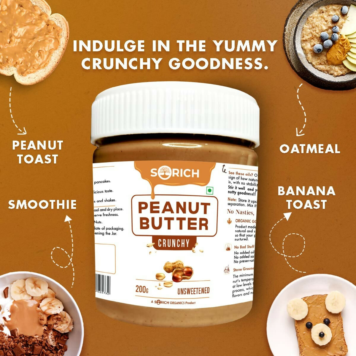 Sorich Organics All Natural Peanut Butter Crunchy - Distacart