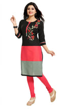 Snehal Creations Pristine Black Designer Threadwork Tunic