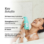 Foxtale Hydrating Body Wash With Hyaluronic Acid & Ceramides Locks In Moisture Reduces Body Odour