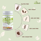 Myherb Plant Protein Powder, Pea And Brown Rice Protein Powder - Chocolate Flavour - Distacart