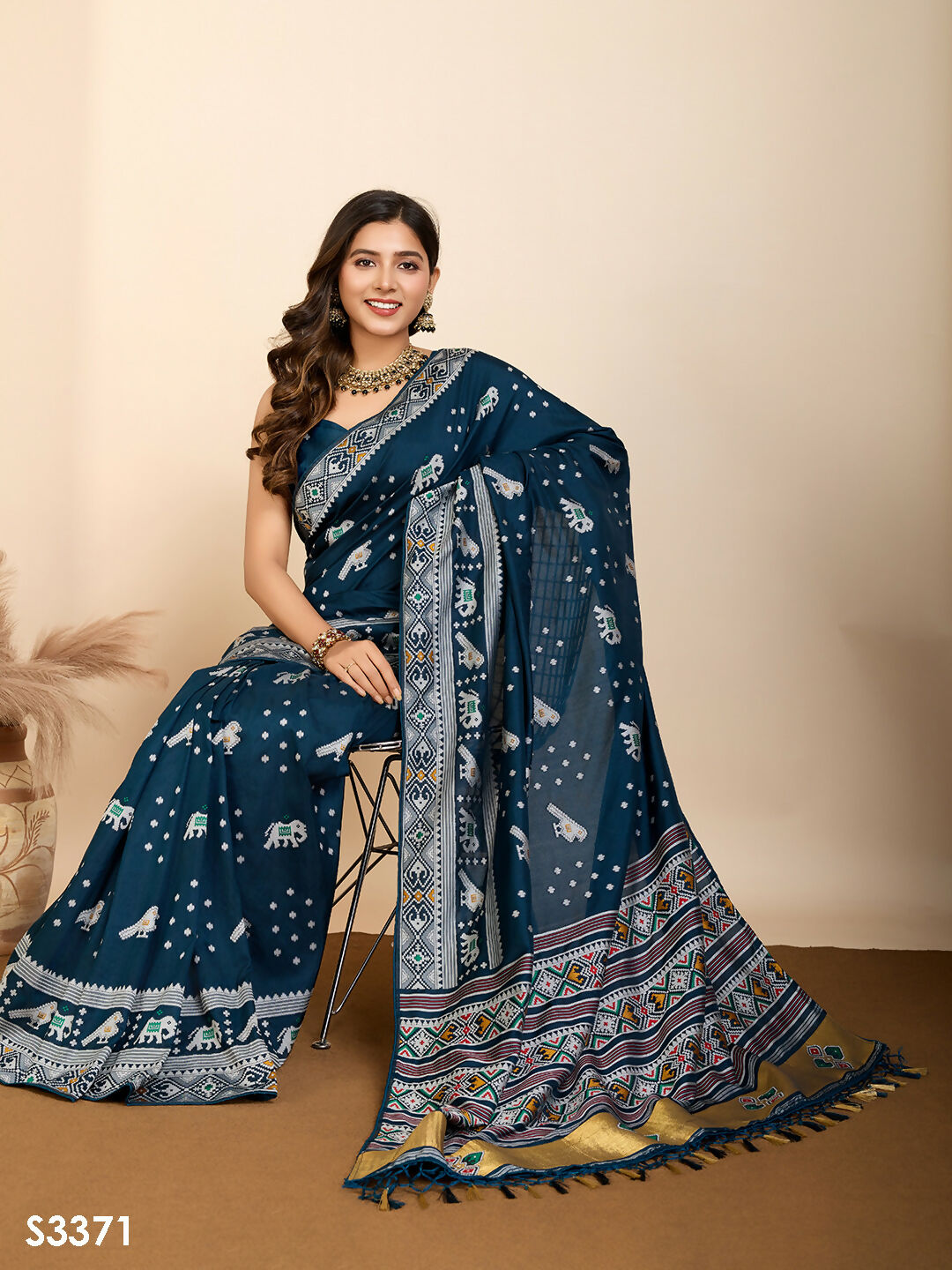 Blue Soft Silk Woven Meenakari Designer Saree - Vedanti