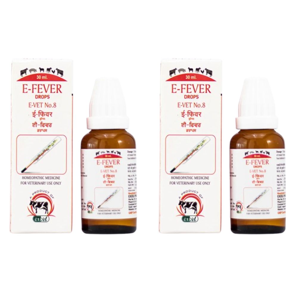 Excel Pharma E-Fever Drops E-Vet No-8 For Veterinary use