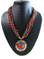 Inhanns Everyday Statement Beaded Pendant Necklace - Multi Colour