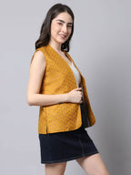 Even Apparels Multi Viscose Rayon Open Front Women's Waistcoat - Distacart