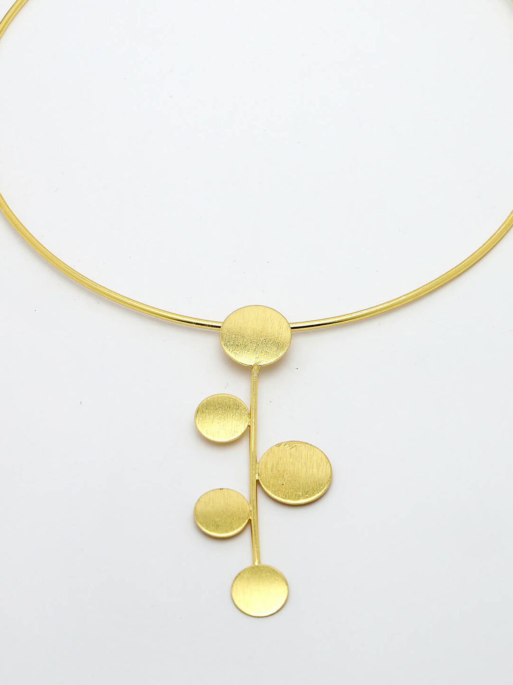 NVR Women Gold-Polished Circular Choker Necklace