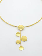 NVR Women Gold-Polished Circular Choker Necklace