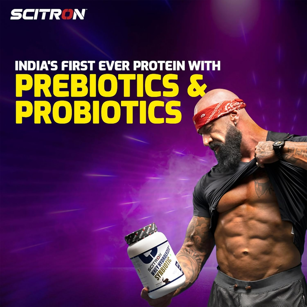 Scitron Whey Hydrolyzed Synbiotic 100% Hydrolyzed Protein Powder Chocolate Flavor - Distacart