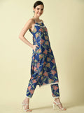 Myshka Women's Blue Straight Printed Kurta