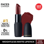 Faces Canada Weightless Matte Finish Lipstick - Wine Rouge 30