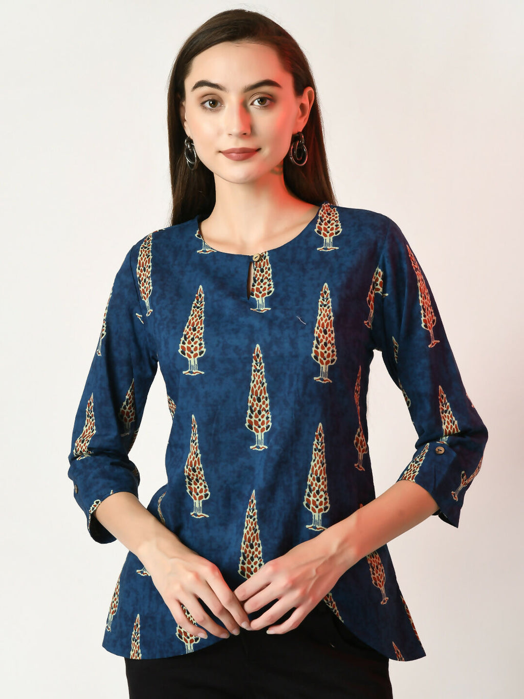 Myshka Women's Blue Printed Top