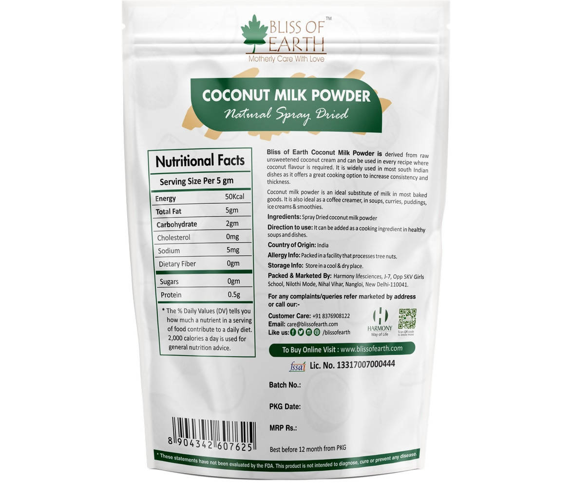 Bliss of Earth Coconut Milk Powder - Distacart