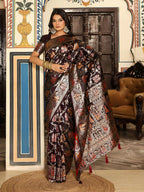 Shree Shyam Fashion Wine Silk Saree - Distacart