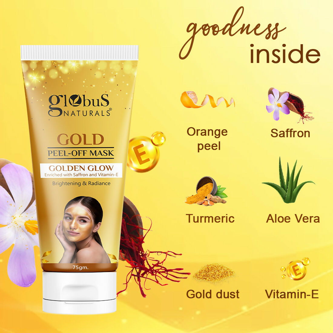 Globus Naturals Gold Peel Off Mask - Distacart