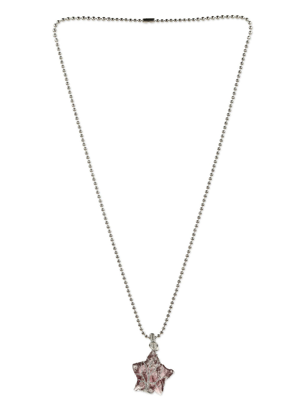 Women's Silver-Toned Purple Silver-Plated Handcrafted Chain - Ruby Raang - Distacart