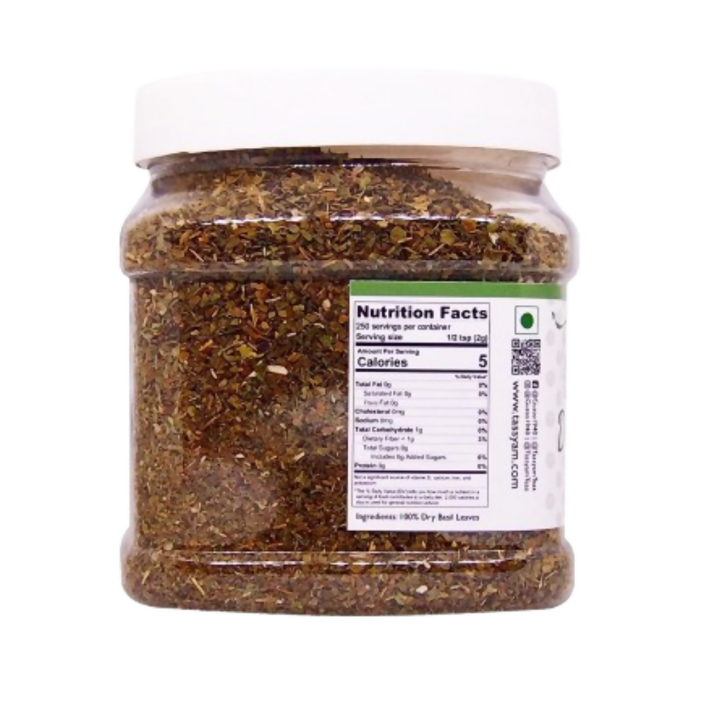 Tassyam Organics Dry Basil Flakes - Distacart