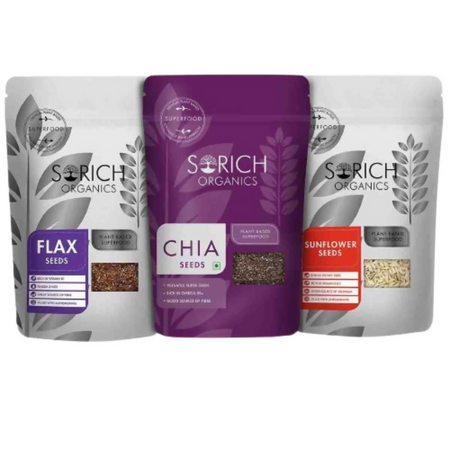 Sorich Organics Chia seeds , Sunflower seeds , and Flax Seeds