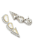 Diamond & Semi Precious Stone Neckpiece with Earrings with Chain - Ruby Raang