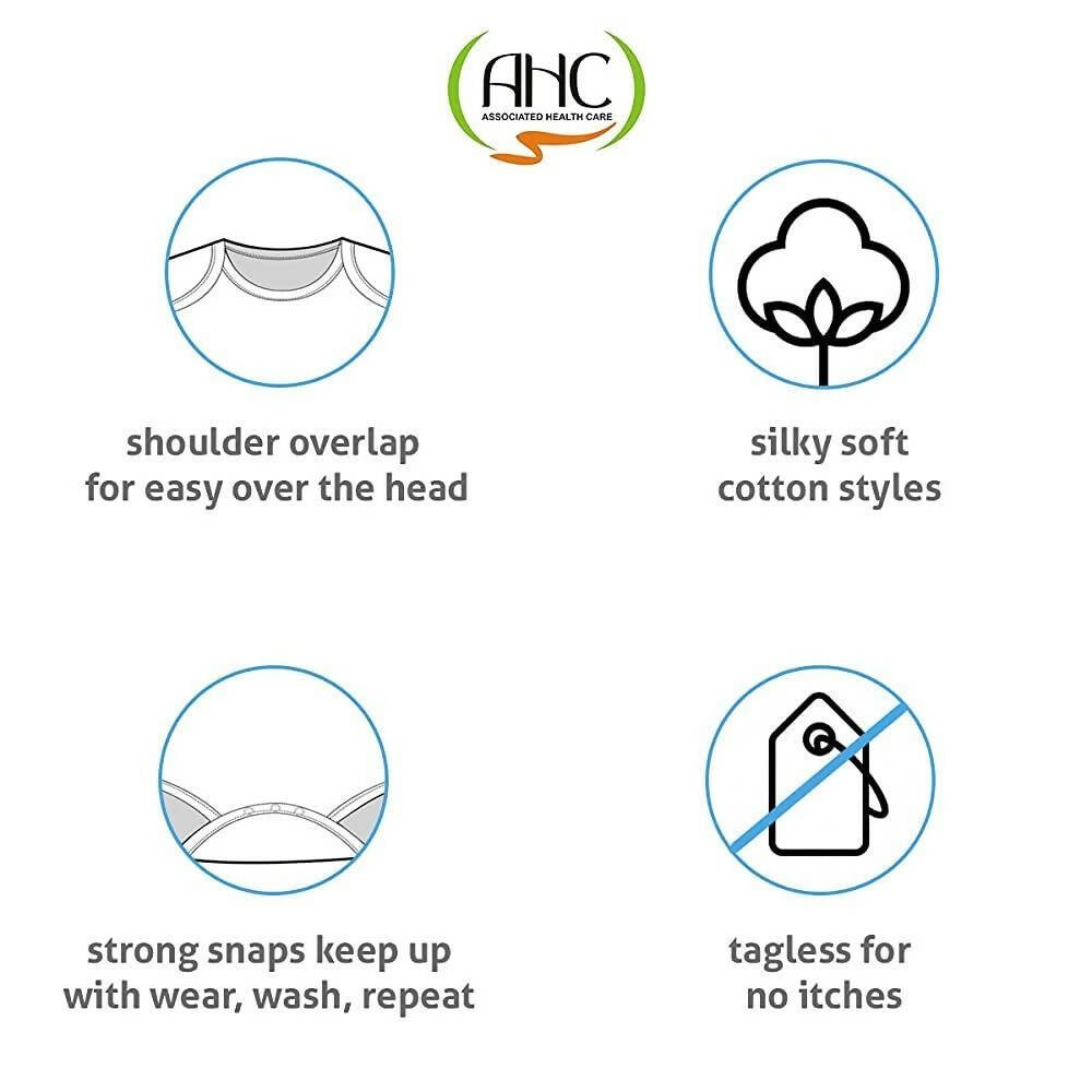 AHC Soft Cotton Short-Sleeve Bodysuits Solid Onesies New Born Infant Dress - Blue/Grey/Green