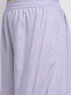 Rudra Bazaar Purple Angrakha Style Flared Kurta With Sharara - Distacart