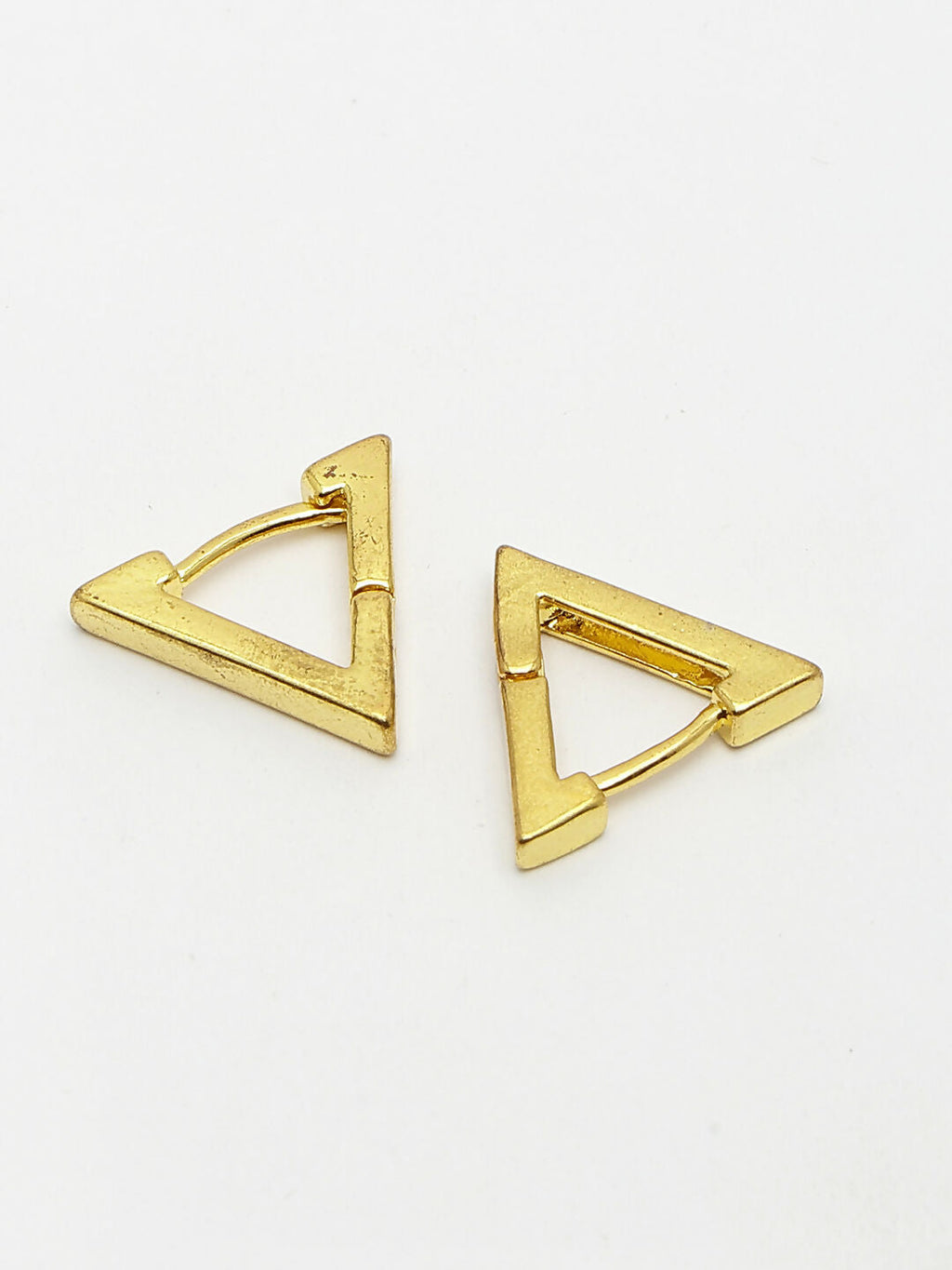 NVR Men's Gold-Plated Geometric Shape Stainless Steel Studs Earring - Distacart