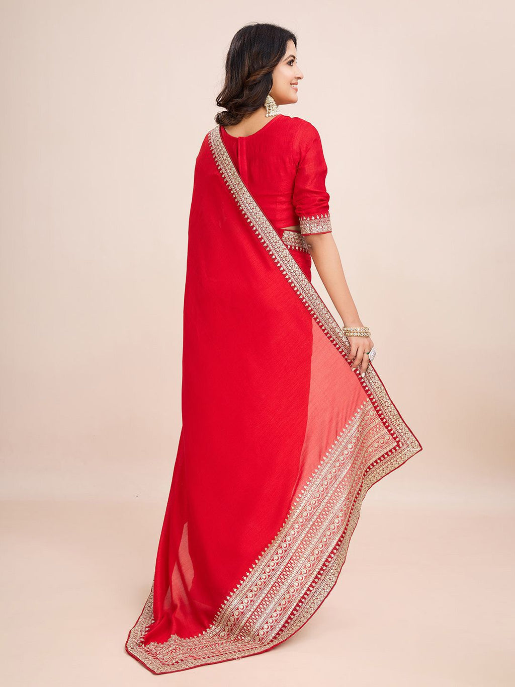 kasee Embroidered Pure Silk Ready to Wear Saree