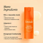 Foxtale Brightening 15% Vitamin C Face Serum With L-Ascorbic Acid And Vitamin E For Glowing Skin For Dark Spots - Distacart
