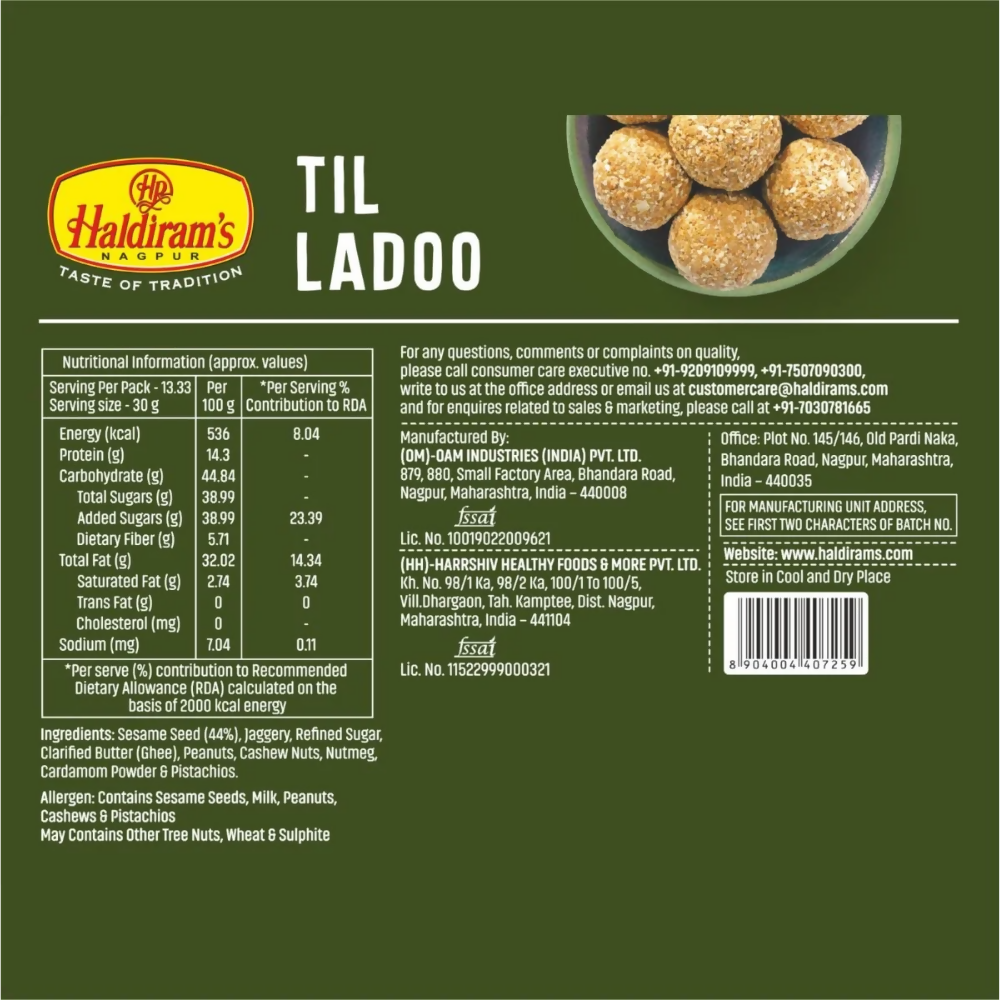 Haldiram's Til Laddu - Distacart