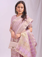 Shree Shyam Fashion Organza Light Pink Saree - Distacart