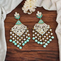 JS Fashion Long Meenakari Earrings with Clustered Pearls – Designer Fancy Party Wear Jewelry for Women - Distacart