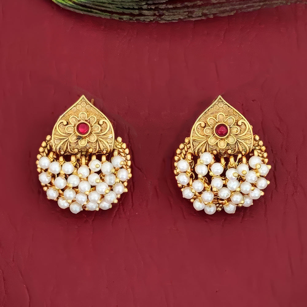 JS Fashion Beautiful Antique Jewellery Design High Gold Polish Earrings for Women - Distacart