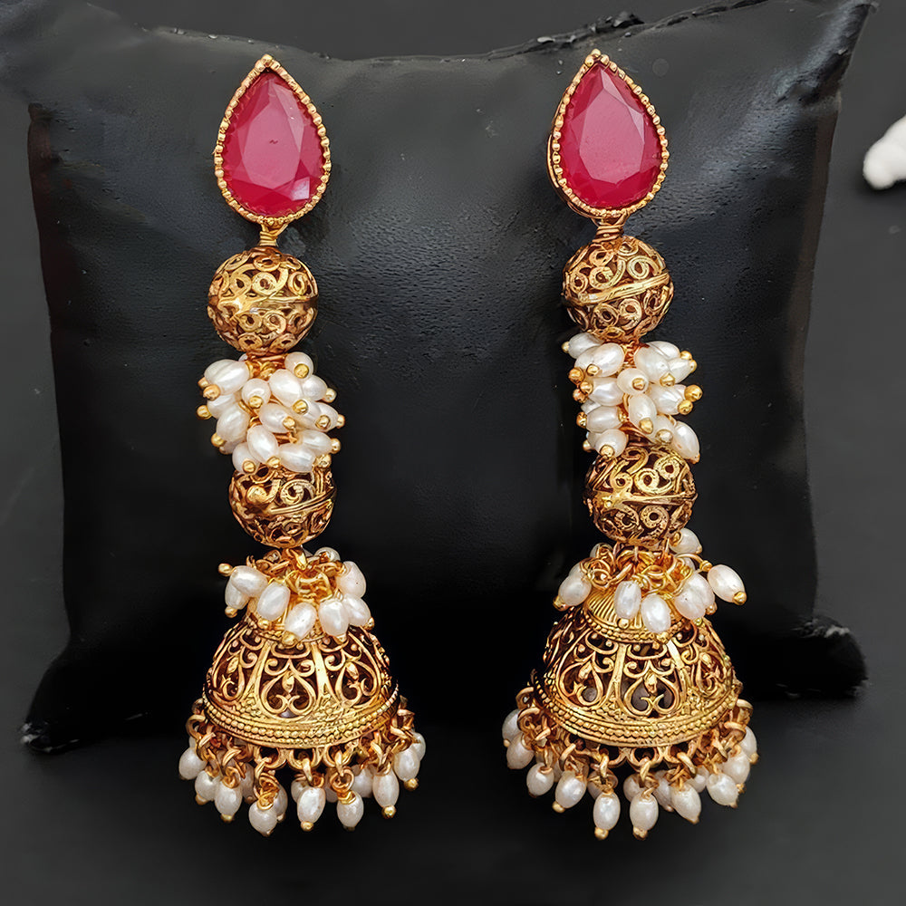 JS Fashion Designer Antique Jewellery High Gold Polish Earrings for Women - Distacart