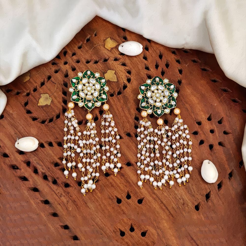 JS Fashion Antique High Gold Polish Earrings – Designer Party Wear Jewelry for Women - Distacart