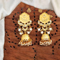 JS Fashion Antique High Gold Jhumka Earrings – Elegant Party Wear Traditional Jewelry for Women - Distacart
