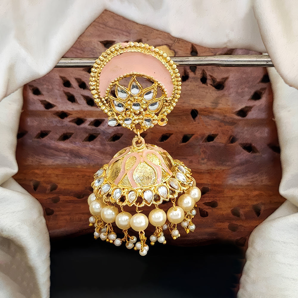 JS Fashion Antique High Gold Polish Jhumka Earrings – Traditional Party Wear Jewelry for Women & Girls - Distacart