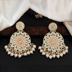 JS Fashion Antique High Gold Earrings with Clustered Pearls – Traditional Party Wear Jewelry for Women - Distacart