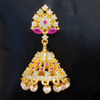 JS Fashion Short Jhumka Earrings with Full American Diamond Stone – Elegant Party Wear Design - Distacart