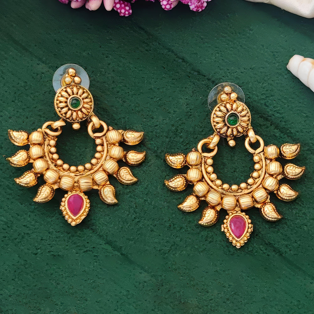 JS Fashion Beautiful Design High Gold Polish Full Stone Earrings for Women - Distacart