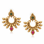 JS Fashion Beautiful Design High Gold Polish Full Stone Earrings for Women - Distacart