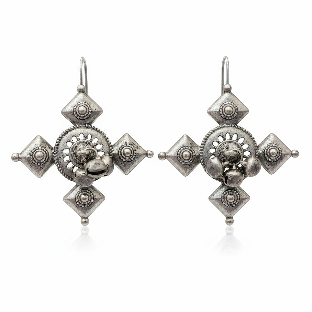 JS Fashion Oxidized Silver Designer Fancy Style Earrings for Women & Girls - Distacart