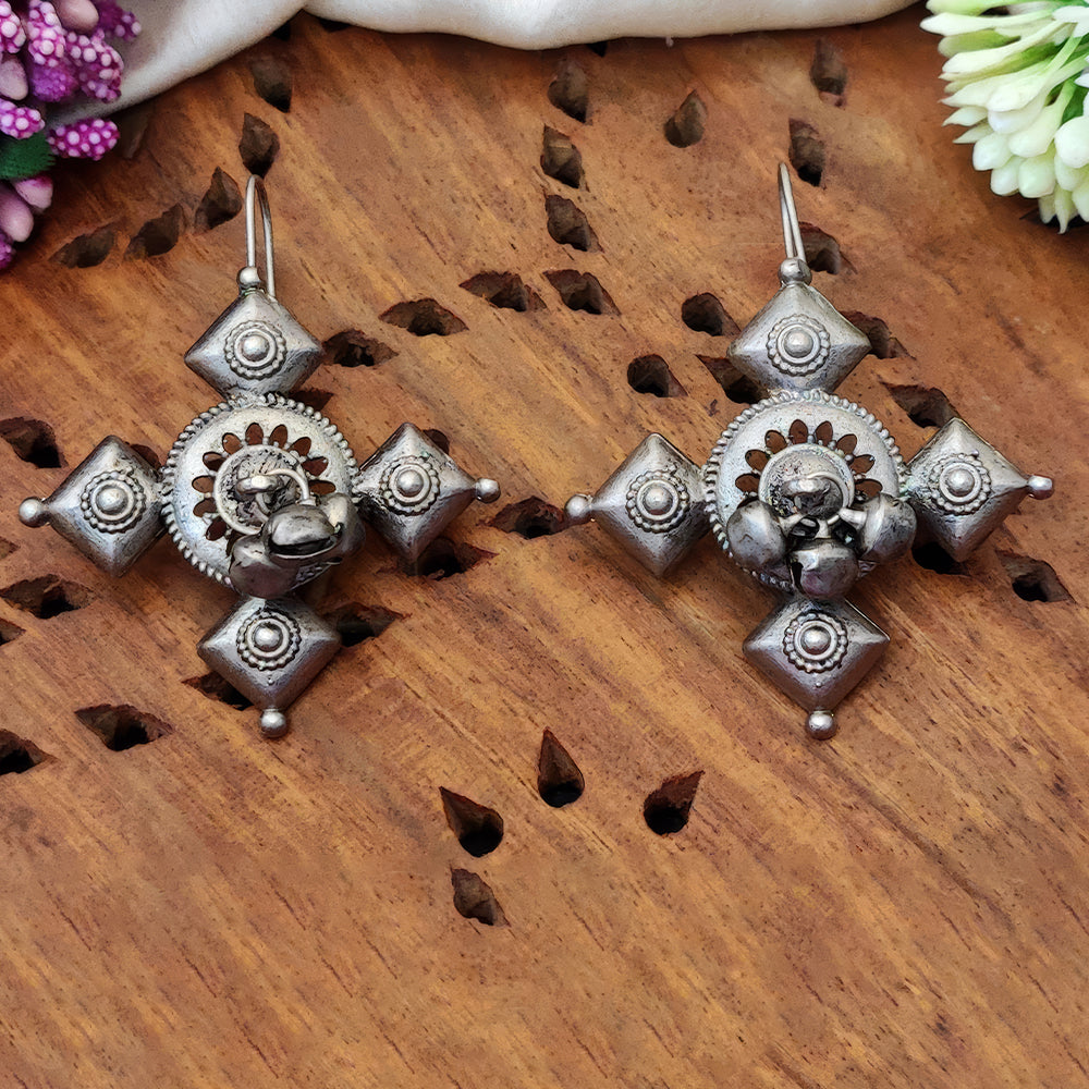 JS Fashion Oxidized Silver Designer Fancy Style Earrings for Women & Girls - Distacart