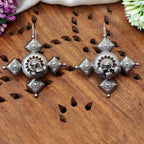 JS Fashion Oxidized Silver Designer Fancy Style Earrings for Women & Girls - Distacart