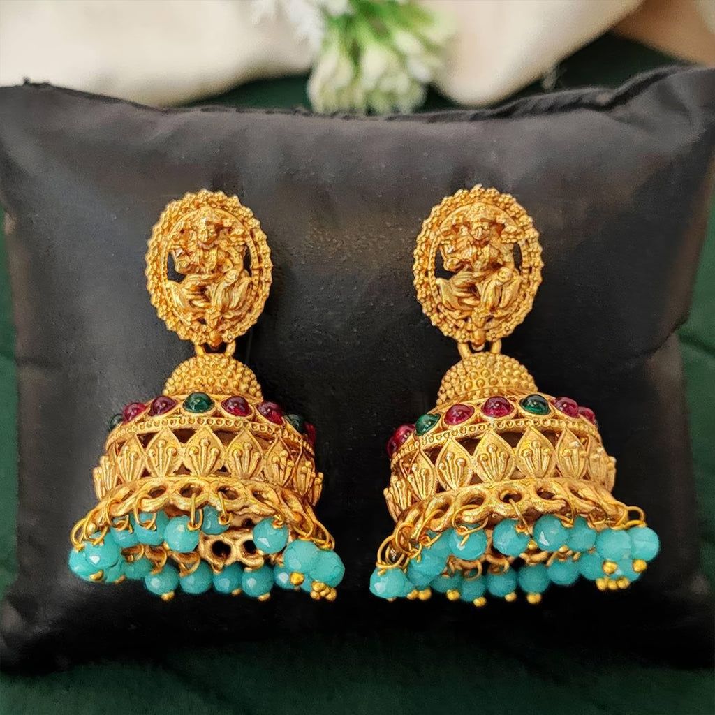 JS Fashion Antique Rajwadi Temple Designer Jhumka Earrings for Women & Girls - Distacart