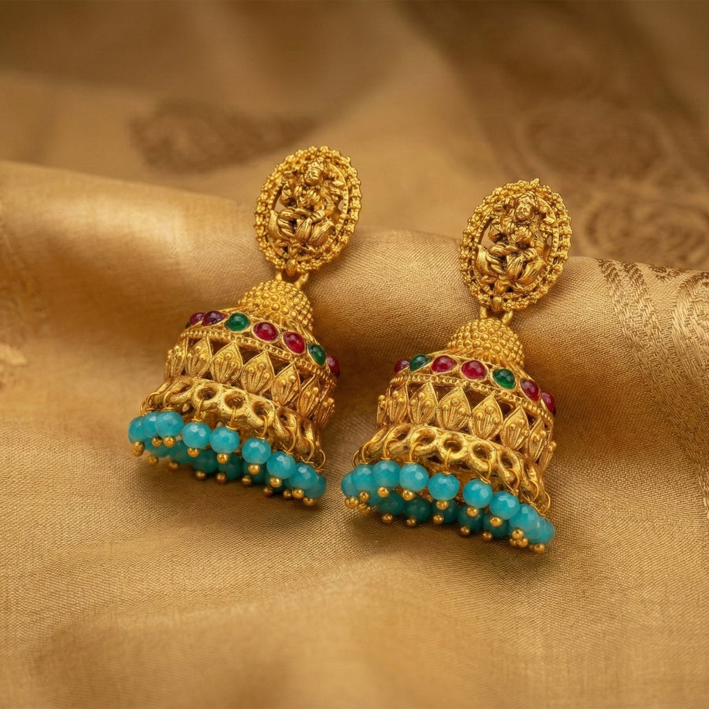 JS Fashion Antique Rajwadi Temple Designer Jhumka Earrings for Women & Girls - Distacart