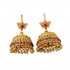 JS Fashion Antique Rajwadi Lotus Top Designer Jhumka Earrings for Women & Girls - Distacart
