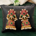 JS Fashion Traditional Rajwadi Lotus Design Jhumka Earrings for Women & Girls - Distacart