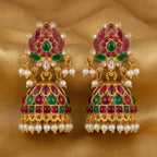 JS Fashion Traditional Rajwadi Lotus Design Jhumka Earrings for Women & Girls - Distacart