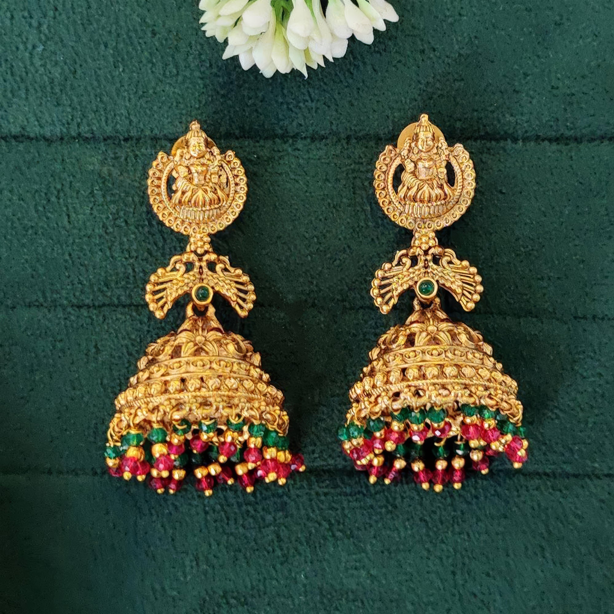 JS Fashion Rajwadi Polish Traditional Temple Earrings for Women & Girls - Distacart