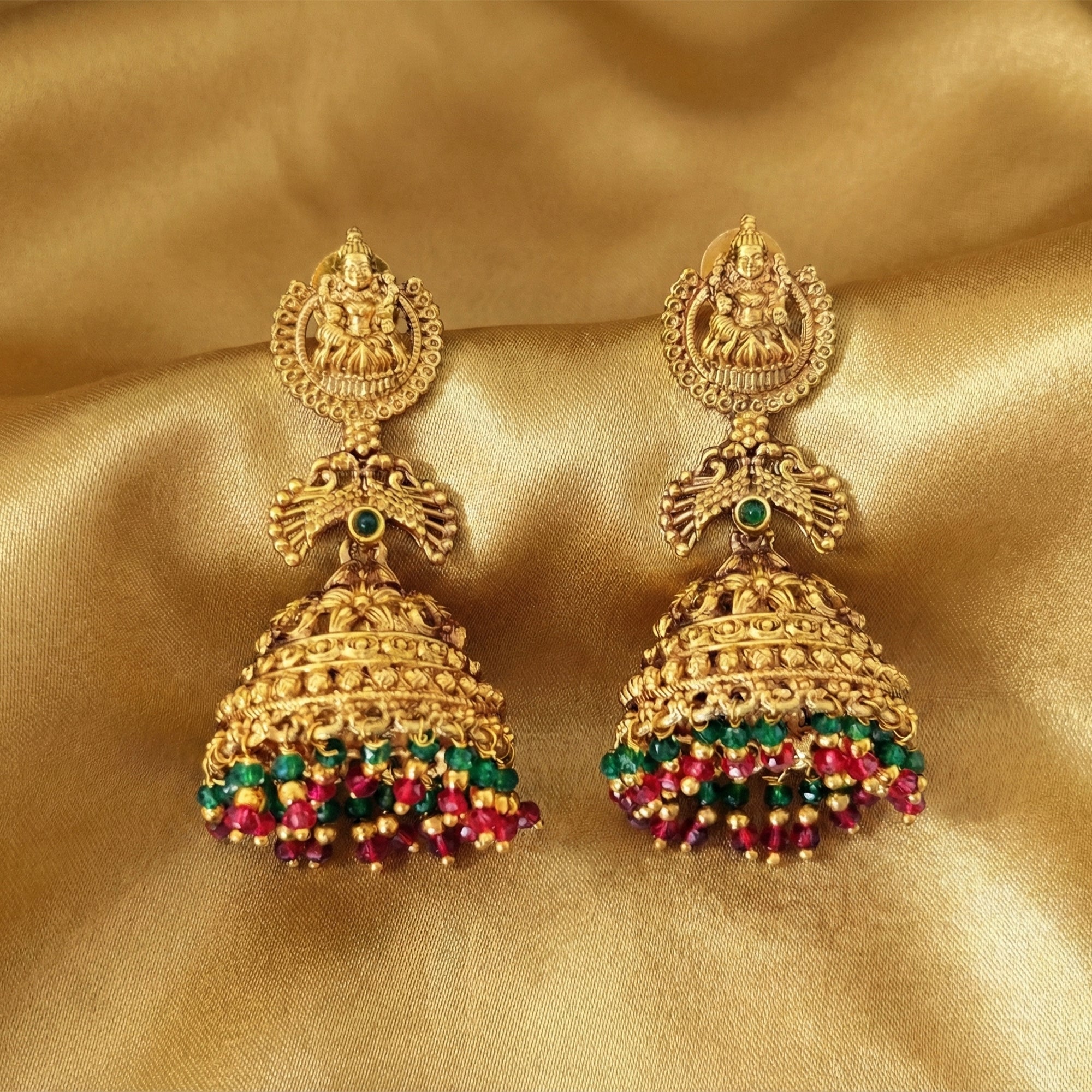 JS Fashion Rajwadi Polish Traditional Temple Earrings for Women & Girls - Distacart